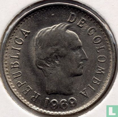 Colombie 20 centavos 1969 (type 2) - Image 1