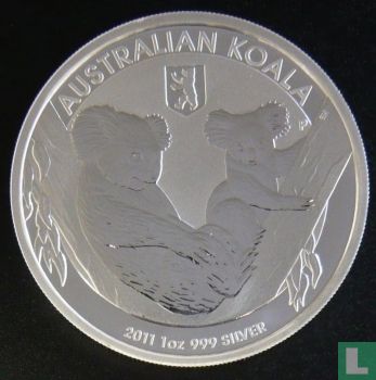 Australië 1 dollar 2011 (kleurloos - met privy merk) "Koala" - Afbeelding 1