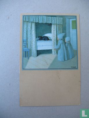 Poes op bed - Afbeelding 1