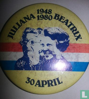 Juliana 1948 1980 Beatrix 30 april (yellow)