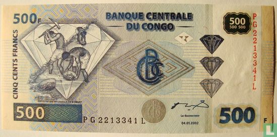 Congo 500 Francs - Image 1