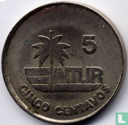 Cuba 5 convertible centavos 1981 (INTUR - type 2) - Image 2