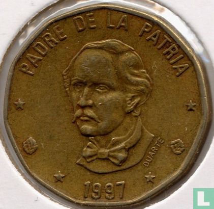 Dominican Republic 1 peso 1997 (medal alignment) - Image 1