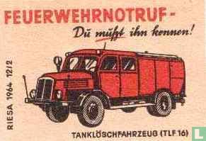 Feuerwehrnotruf - Tankloschfarhzeug (tlf16)