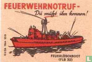 Feuerwehrnotruf -Feuerloschboot