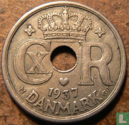 Dänemark 25 Øre 1937 - Bild 1