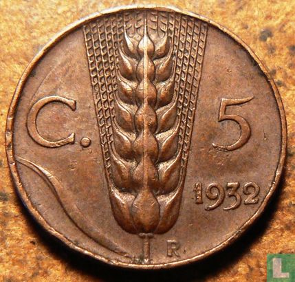 Italie 5 centesimi 1932 - Image 1