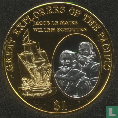 Fiji 1 dollar 2009 (PROOF) "Jacob Le Maire & Willem Schouten" - Image 2