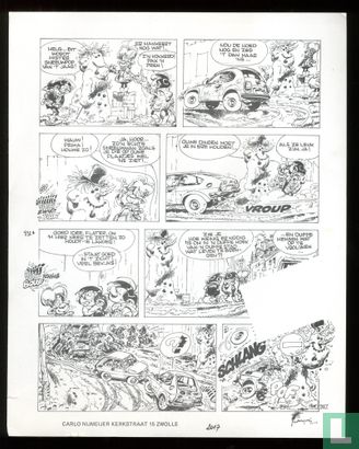 Franquin: Guust Gelukkig Nieuwjaarkaart 1974 1a - Afbeelding 1