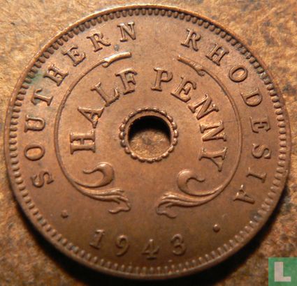 Zuid-Rhodesië ½ penny 1943 - Afbeelding 1
