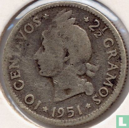 Dominican Republic 10 centavos 1951 - Image 1