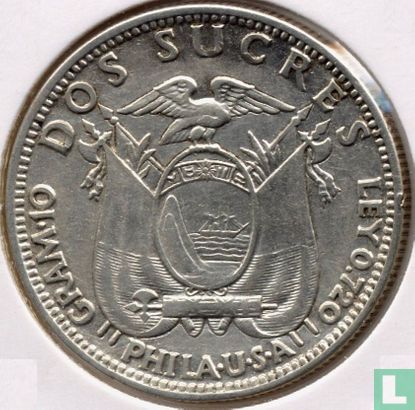 Ecuador 2 Sucre 1928 - Bild 2