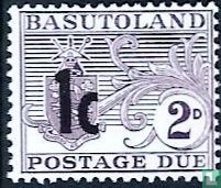 Postage due stamp with imprint