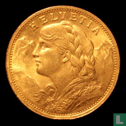 Zwitserland 20 francs 1898 - Afbeelding 2