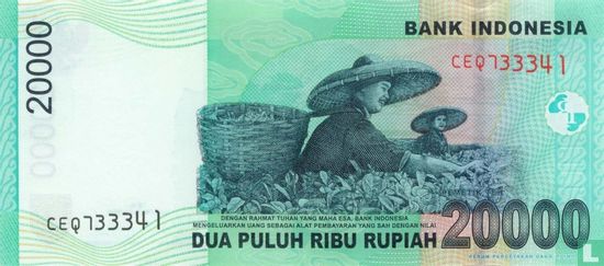 Indonesia 20,000 Rupiah 2009 - Image 2