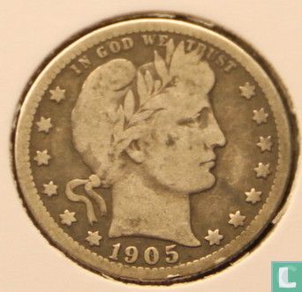Verenigde Staten ¼ dollar 1905 (S) - Afbeelding 1
