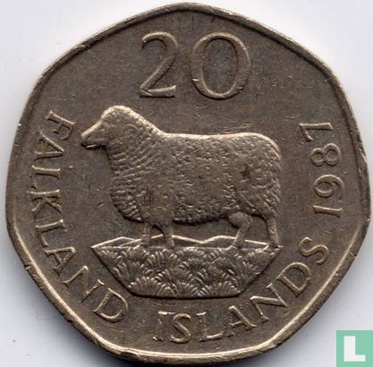 Falkland Islands 20 pence 1987 - Image 1