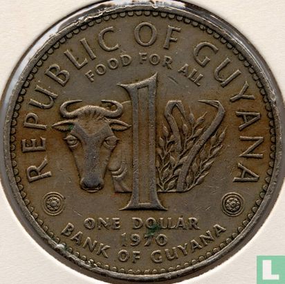 Guyana 1 Dollar 1970 "FAO - Food for all - Proclamation of Republic" - Bild 1
