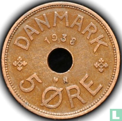 Denmark 5 øre 1938 - Image 1