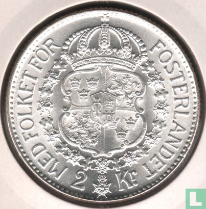 Zweden 2 kronor 1940 (reguliere 4) - Afbeelding 2