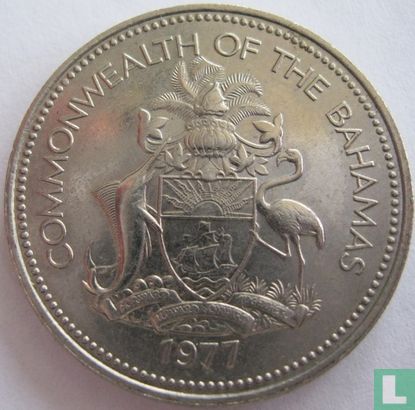 Bahama's 25 cents 1977 (zonder muntteken) - Afbeelding 1
