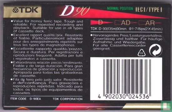 TDK D90 cassette - Bild 2