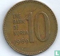 Corée du Sud 10 won 1969 - Image 1