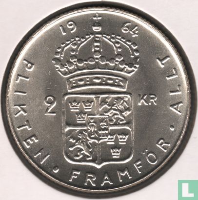 Suède 2 couronnes 1964 - Image 1
