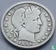 Verenigde Staten ¼ dollar 1896 (O) - Afbeelding 1