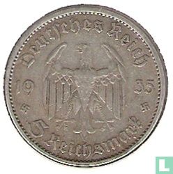 German Empire 5 reichsmark 1935 (A) "First anniversary of Nazi Rule" - Image 1