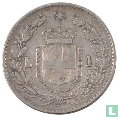 Italië 1 lira 1887 - Afbeelding 2