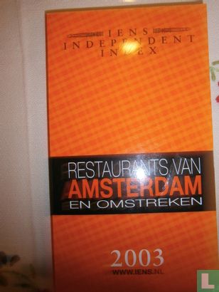 Restaurants van Amsterdam en omstreken 2003 - Afbeelding 1