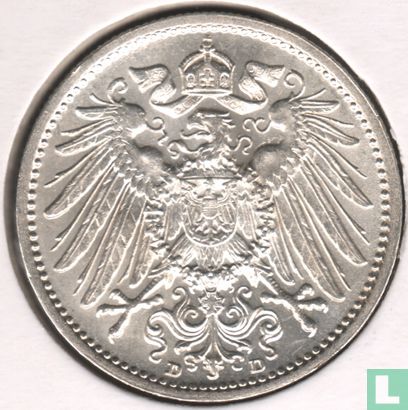 Empire allemand 1 mark 1915 (D) - Image 2