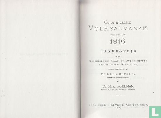 Groningsche Volksalmanak 1916 - Image 3