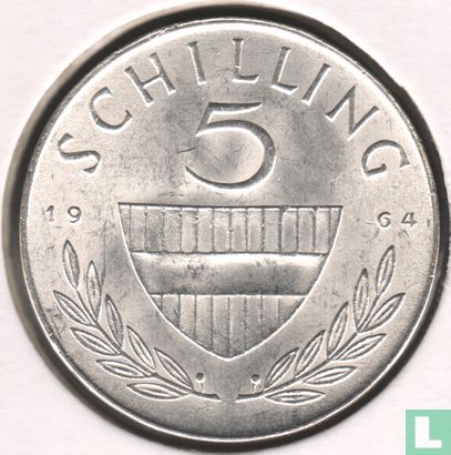 Autriche 5 schilling 1964 - Image 1