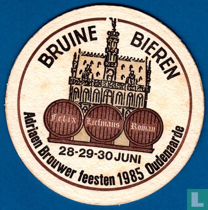 Bruine bieren Adriaen Brouwer feesten 1985 Oudenaarde 