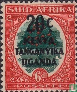 South Africa with overprint