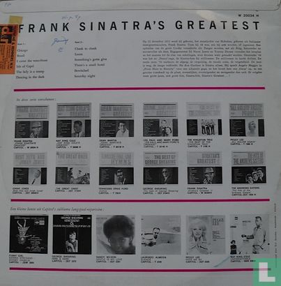 Frank Sinatra's Greatest - Afbeelding 2