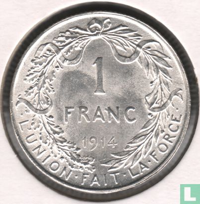 Belgique 1 franc 1914 (FRA) - Image 1