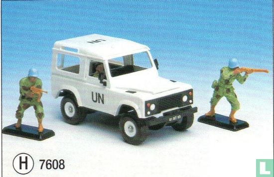 White UN Landrover and action figures boxed set - Afbeelding 3