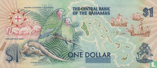 Bahama's 1 Dollar 1992 - Afbeelding 2