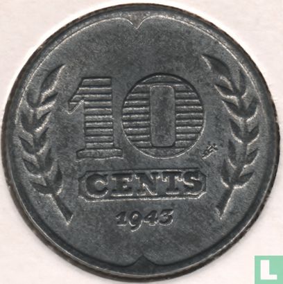 Nederland 10 cent 1943 (type 2) - Afbeelding 1