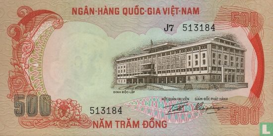 Zuid Viëtnam 500 Dong  - Afbeelding 1