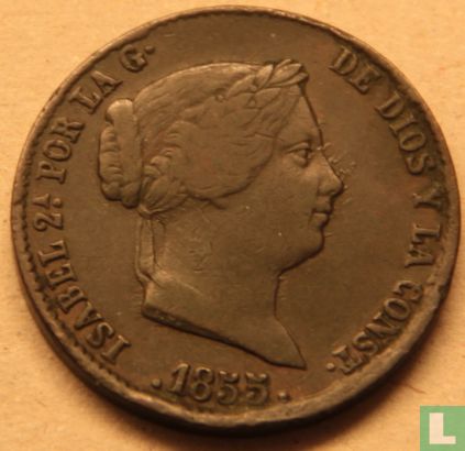 Spanje 25 centimos 1855 - Afbeelding 1
