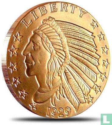 USA 1/4 oz Indian & Eagle (Incused) 1929