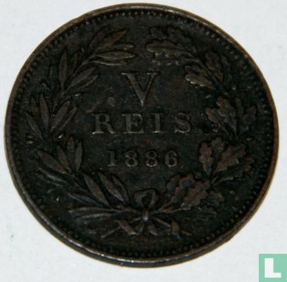 Portugal 5 Réis 1886 - Bild 1