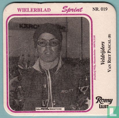 Wielrenners Wielerblad Sprint : Nr. 019 - Van Riet Pascal
