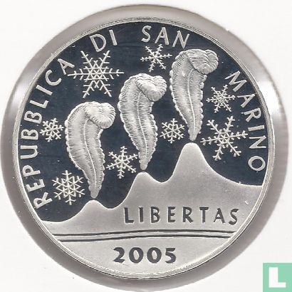 San Marino 5 euro 2005 (PROOF) "2006 Winter Olympics in Turin" - Image 1