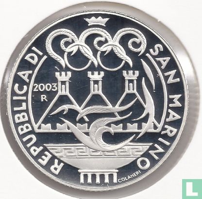 San Marino 5 euro 2003 (PROOF) "Olympic Summer Games in Athens" - Afbeelding 1