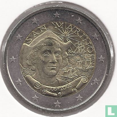 Saint-Marin 2 euro 2006 "500th anniversary of the death of Christopher Columbus" - Image 1